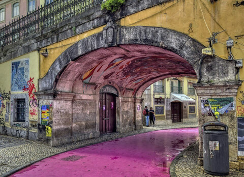 Pink Street is 10 minutes walking from the apartment