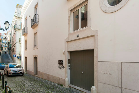 Building door. Building facade. 