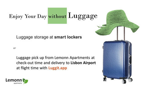 We offer  solutions for luggage storage and delivery. Check the below link: 

https://go.lemonn.pt/LuggageOptions
