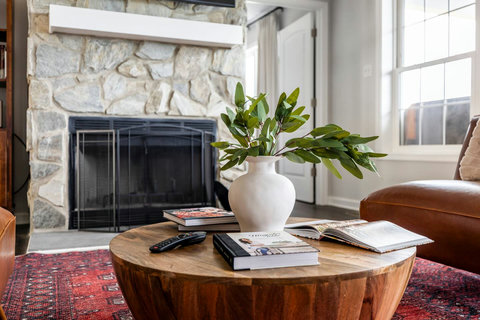 Wood fireplace