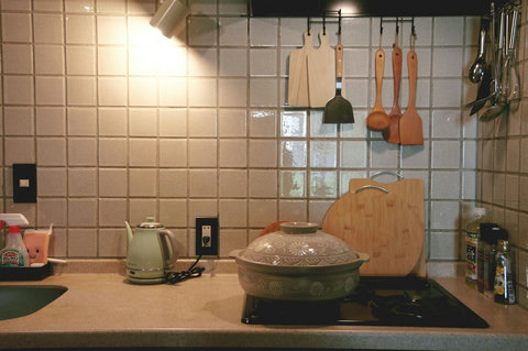 many cooking utensils are available and a large Nabe Pot for a warm winter meal