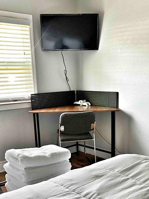 2nd Bedroom with Desk & 32” Smart TV