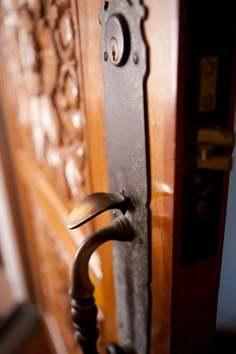 Old world charm meets craftsmanship in every detail of this unique entryway.