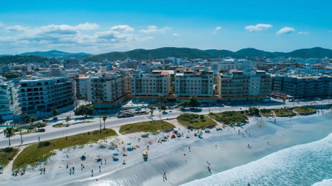 Drone view of the condominium 