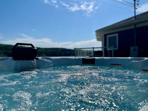 Master Spas Balance 9 hot tub. Seat 8 comfortably.