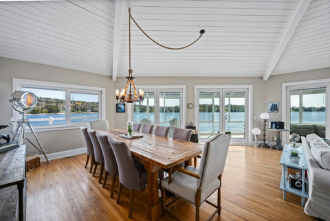 RH extension dining room table. Seating for 14.
