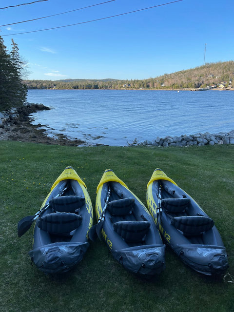 Kayaks for exclusive use of Land Yacht guests. PFD's and Transport Canada approved safety kits included. Waiver must be signed prior to use.