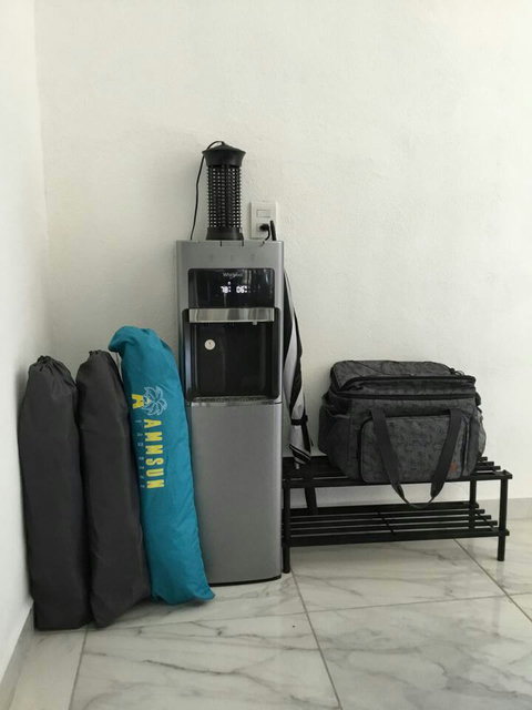 4 Beach Chairs, Beach Umbrella, and Big Beach Cooler