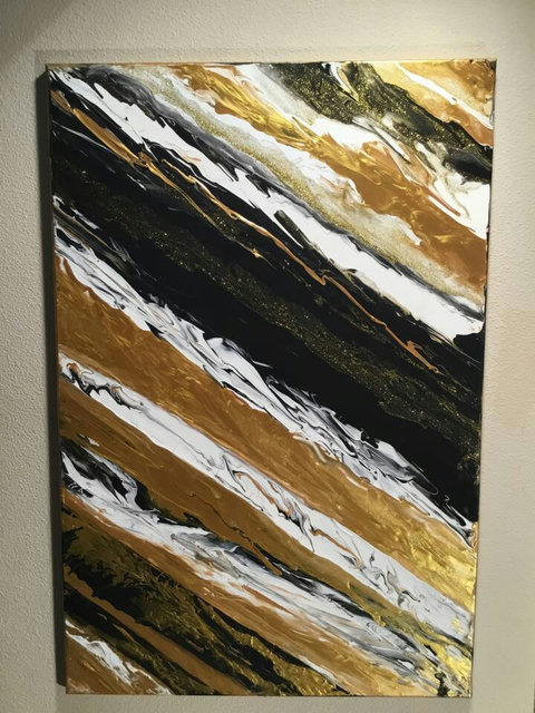 One of a kind feel good acrylic painting