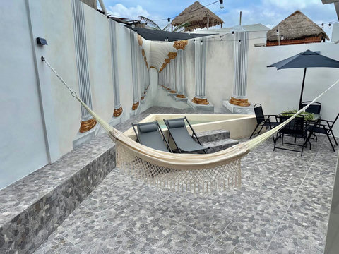 Hammock, Sun Loungers, Dining Table, Custom Patio