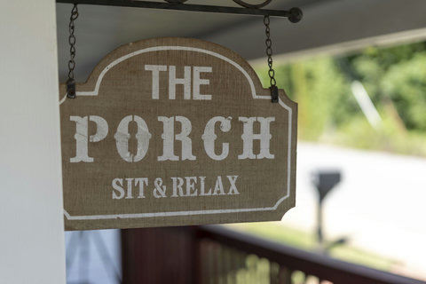 Welcome to The Porch—perfect for morning coffee and evening unwinding.