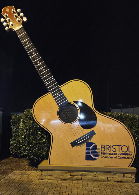 Iconic Bristol guitar landmark celebrating the city’s music heritage