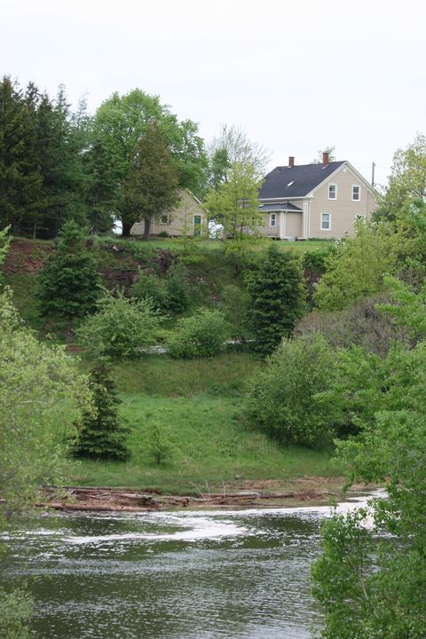 View of Steven's house from across the river