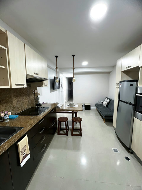 Living room and kitchen