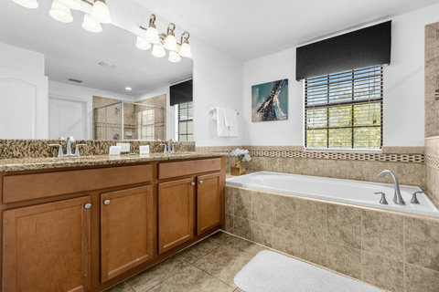 Garden tub and walk in shower
