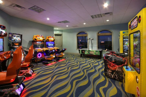arcade antics in the Oasis club