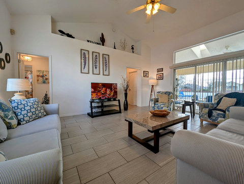 Spacious, modern family room
