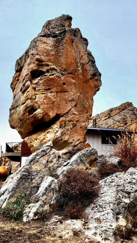 Natural rock features. 