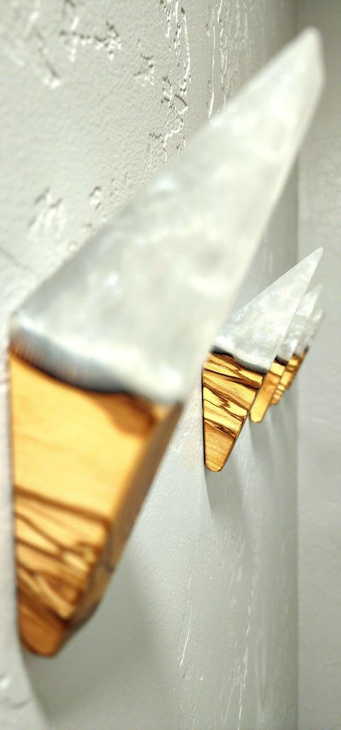 Handmade wood crystal towel hooks from Turkey. 