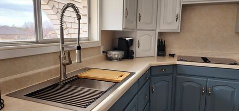 Modern sink amenities.