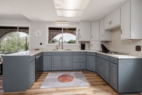 Custom kitchen with mid-century restoration.