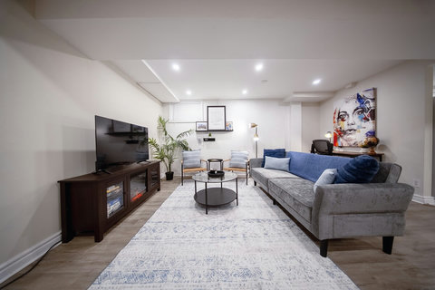 A living room made for Netflix, snacks, and good vibes.