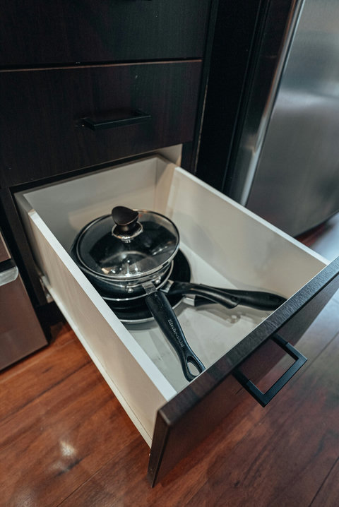 Enjoy the convenience of a fully equipped kitchen. We provide cutlery, dishes, and basic cooking tools 