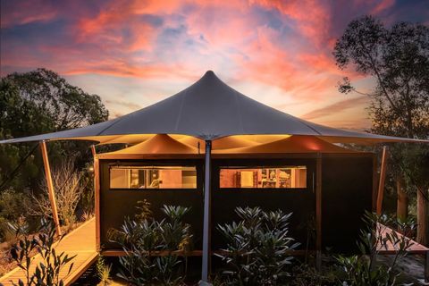 The rear of your stay at sunset