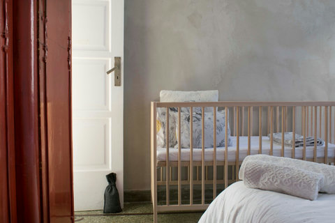 Baby crib available upon demand.