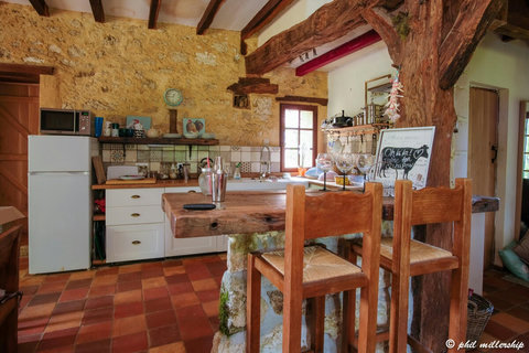 The kitchen and the bar