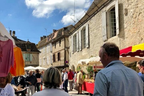 The famous Sunday market at Issigeac. Get there early as it gets busy!