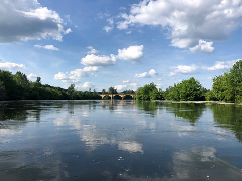 The bridge above Limeuil, on a canoe adventure