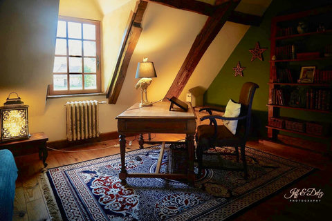 The writer's lounge upstairs. This room can also be used as a bedroom.