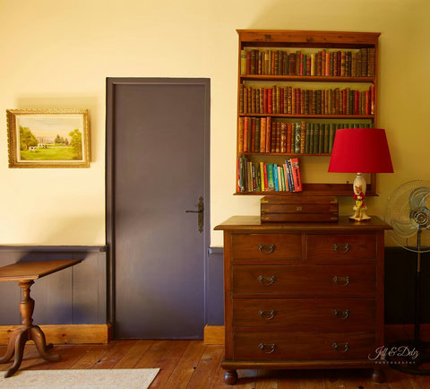 Master bedroom door to the bathroom.