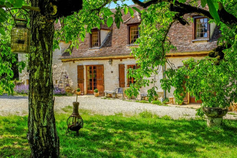 Shade under the old Walnut trees, which once produced flour and nuts for the people who lived here.