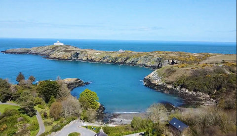 Porth Eilian Bay, Beach and Point Lynas lighthouse