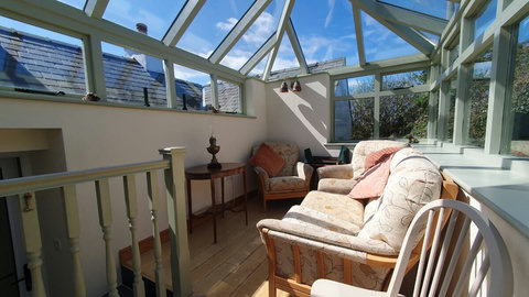 It's warm in the sunroom most of the year round.