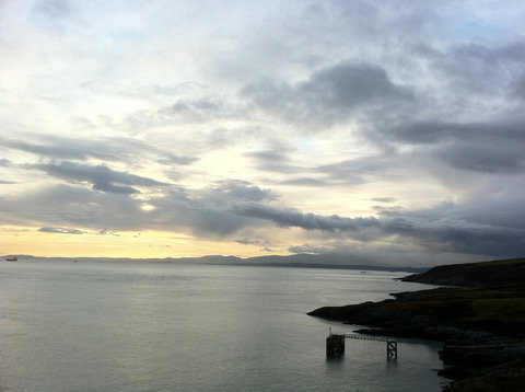 Taken from Point Lynas lighthouse towards Dulas Island and the Snowdonia pn the mainland. If you're ready for the challenge, the Anglesey coastal path will take you 125 miles, all the way around the island.