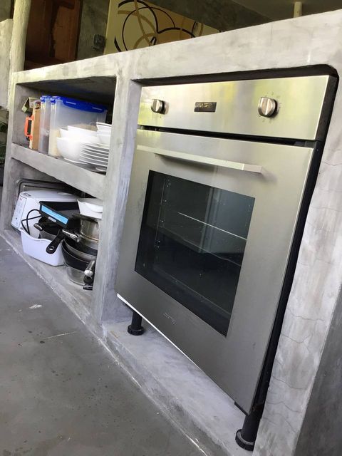 We baked sometimes. The oven already here :)
