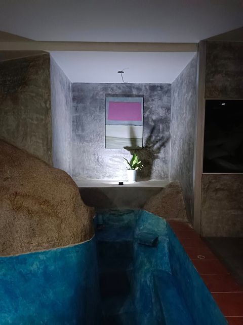 We waiting for more rain to come, Then we'll fill up the pool. This corner above it