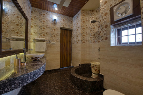 Newly built spotless washrooms.