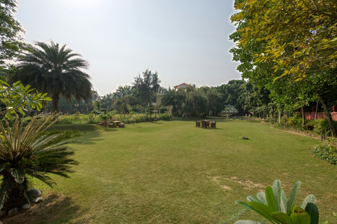 Lawn for playing outdoor games and gathering.