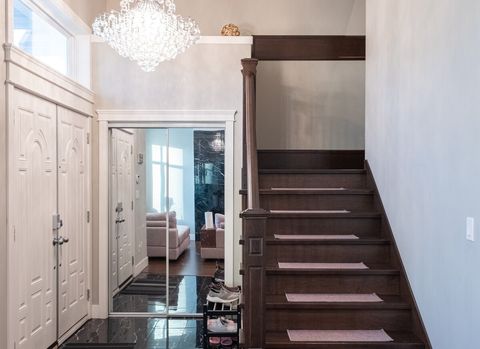 Room B is up the stairs and the room just to the left of the stairs.  