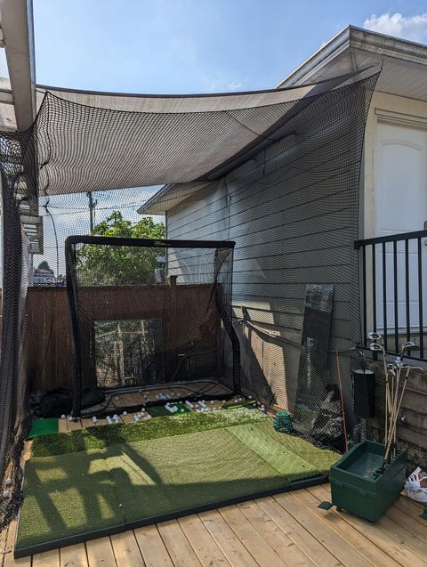 Golf cage and golf simulator.  Available upon request.  