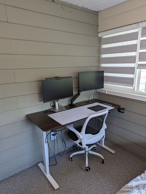Adjustable Table with 24" Samsung Smart TV.  Pre-set with Netflix, Disney Plus, and Amazon Prime video.  
